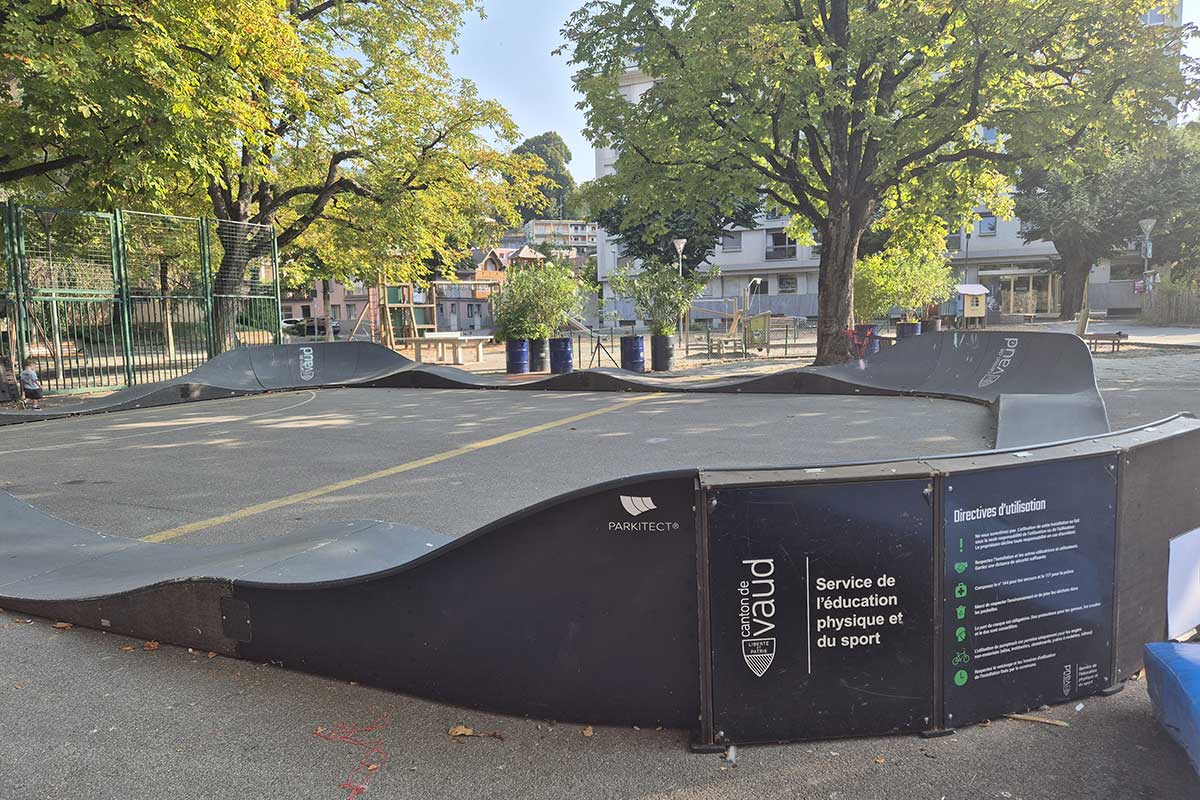 la piste de skate de la Place Robin à Vevey