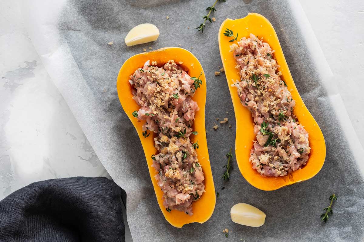 courge farcie à la viande hachée