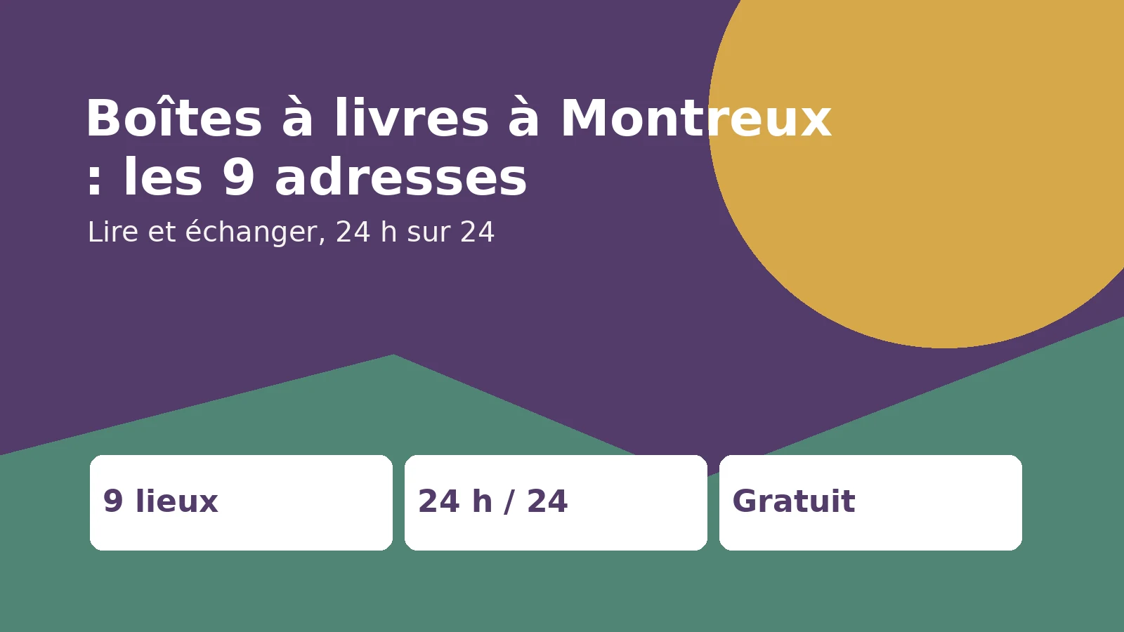 Boîtes à livres à Montreux : les 9 adresses