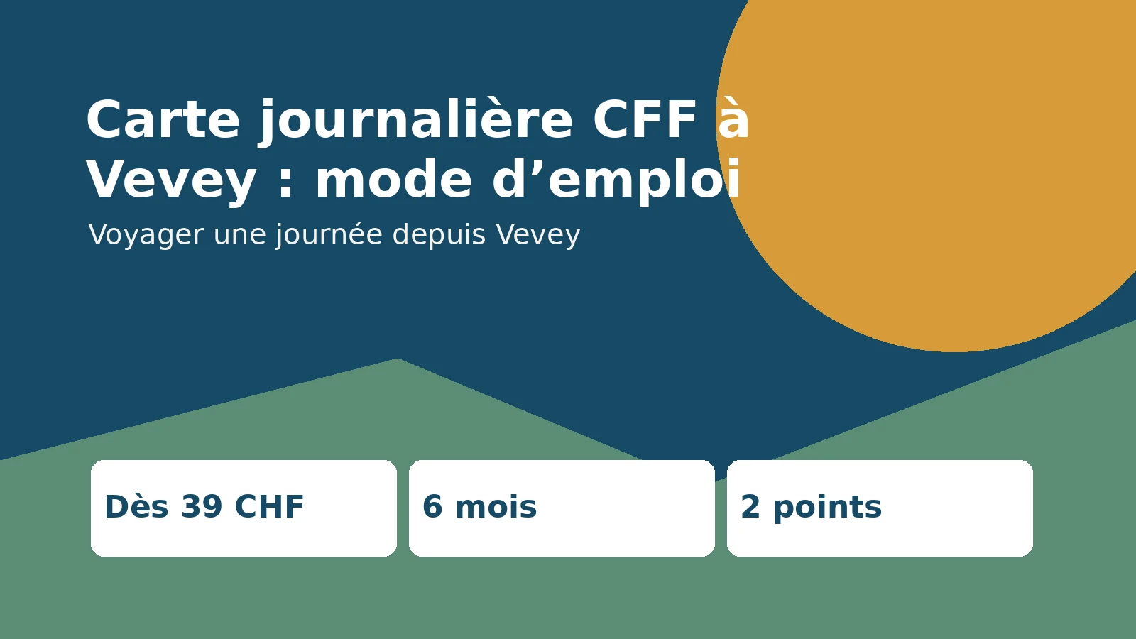 Carte journalière CFF à Vevey : mode d’emploi