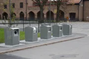 Conteneurs de tri sélectif illustrant les écopoints de Montreux