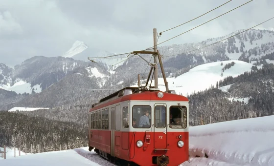Train régional à Vevey, illustration de la mobilité partagée