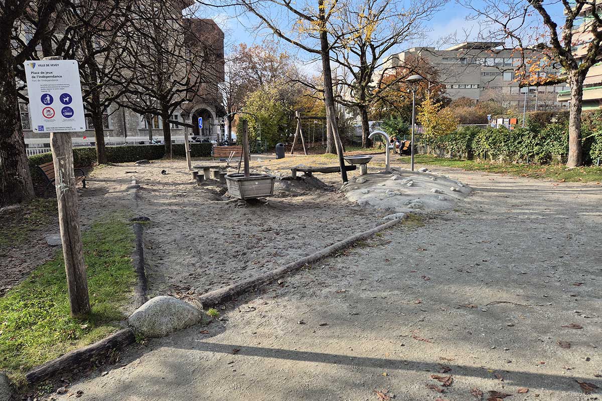 la place de jeu de l’Indépendance à Vevey